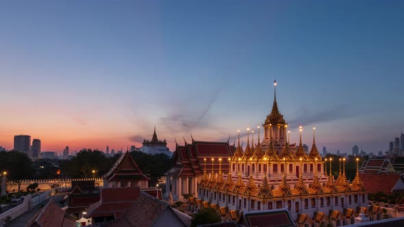 Loha Prasat or Iron Castle Monastery,Bangkok, Thailand