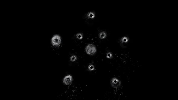 Shooting Holes - Machine Gun - Star Sign - Five Corner - Pentagram Symbol alt