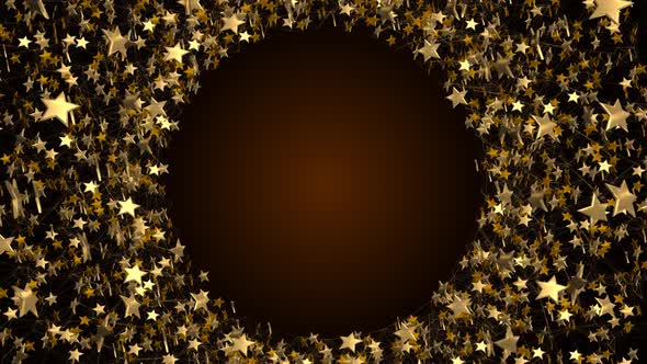 Gold Stars And Logo Background 