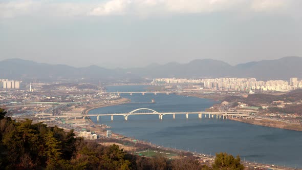 Aerial Korea, Seoul Cityscape Bridge Landscape alt