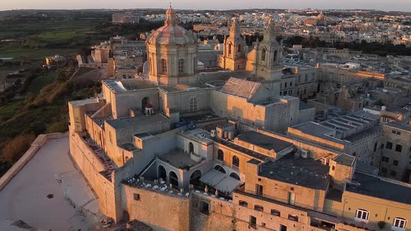 Mdina Cathedral at Sunrise
