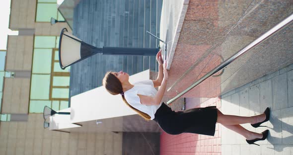 Young Businesswoman Receives Bad News Slams Her Laptop Shut and Screams in Annoyance alt