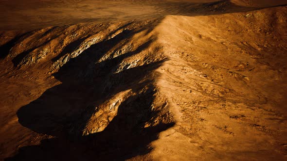Aerial View of Red Desert with Sand Dune alt