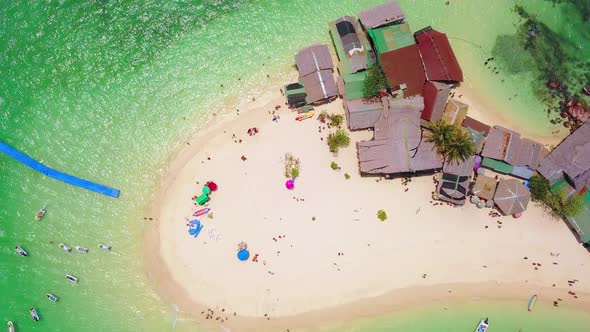 Aerial view of beach at Koh Khai, Andaman sea in Phuket island. Thailand alt