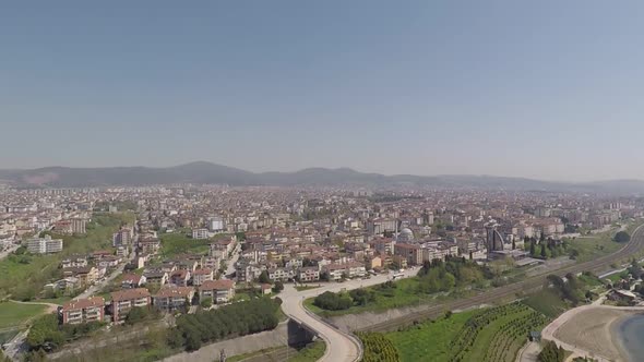 Aerial Cityscape Tilt alt