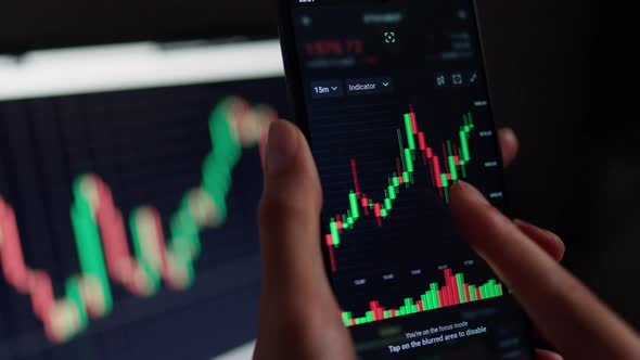 An Investor Trader Is Looking At Changes In The Smoke Graph Of The Process Of Falling In The Foreign alt