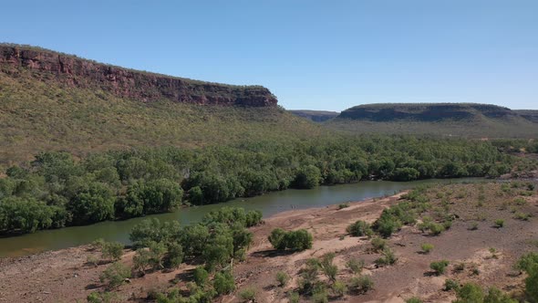Victoria River Escarpment Gregory National Park Northern Territory Australia 4K Aerial Drone