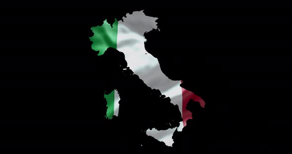 Italy national flag background with country shape outline alt