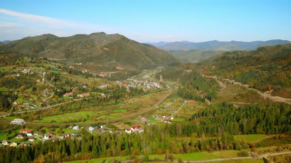 Village Surrounded by the Pine Forest by VadosLoginov | VideoHive