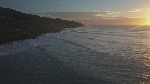 Surfing in Raglan