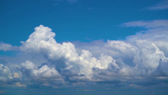 White Clouds in the Blue Sky