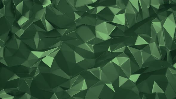 3d Low Poly Crystal Texture Green Background