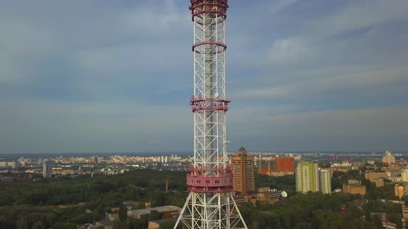 Kiev Television Tower Aerial View