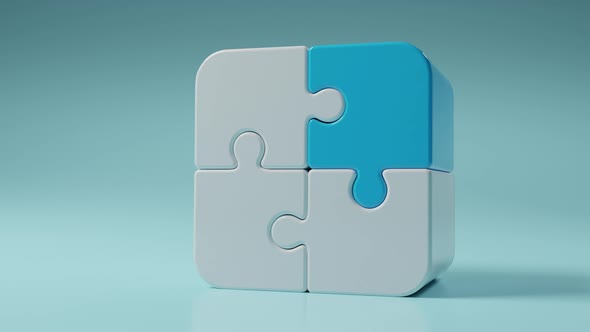 3D Jigsaw Puzzle Pieces