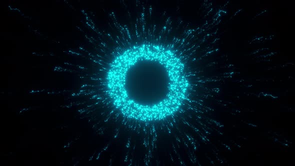 O Letter With Futuristic Particles 4k alt