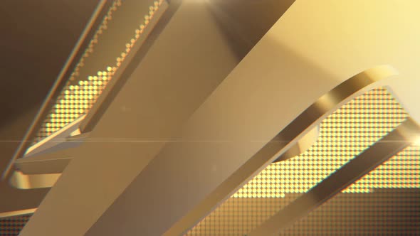 Golden Shapes Background 4K