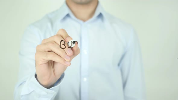 Business School, Writing On Transparent Screen alt