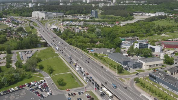 Highway with Urban  Car Traffic alt