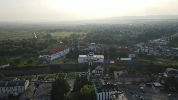 Aerial Shot Dubno Castle, Ukraine alt