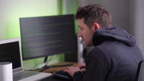 A Hacker in a Hood Types Program Code