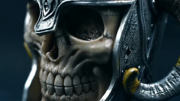 Skull In Metal Helmet