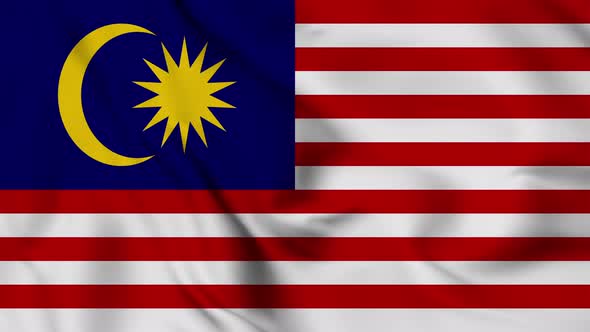 Malaysia flag seamless waving