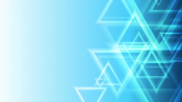 Bright Blue Abstract Triangles