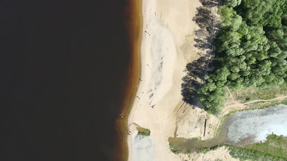 Volga River Bank Aerial View alt