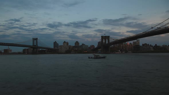 New York City Brooklyn Manhattan Bridge at Sunset
