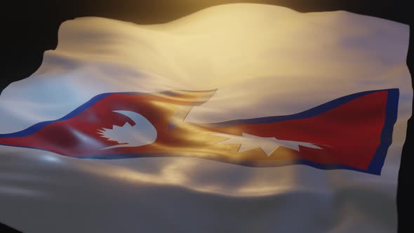 Nepal Flag Low Angle View