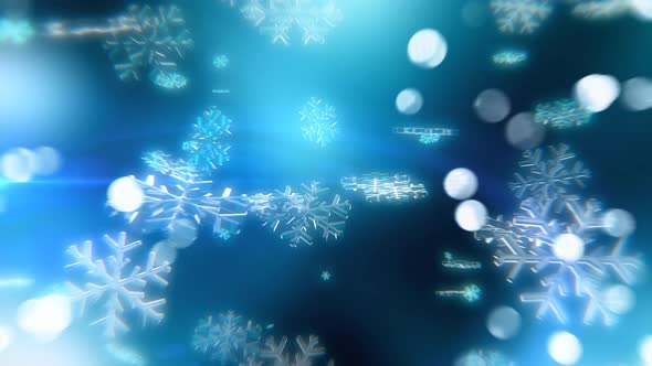 Snow Crystals Falling Background 4K