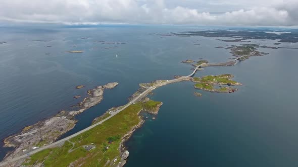 Atlantic Ocean Road in Norway alt