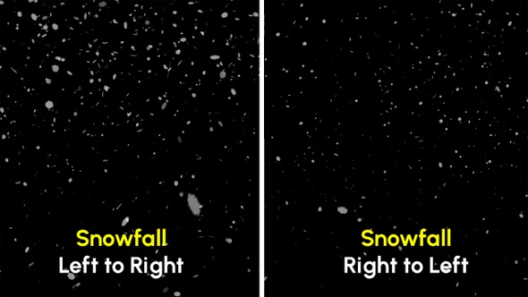 Snow Falling - Left Side to Right Side and Right Side to Left Side alt