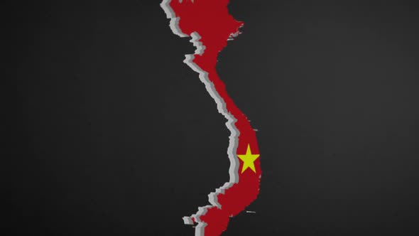 Vietnam Border Map Intro Animation