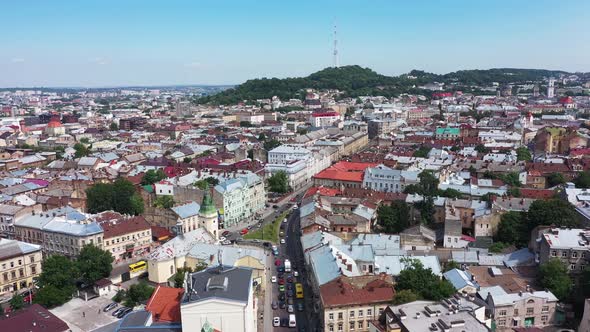 Panorama of the Lviv City in Ukraine