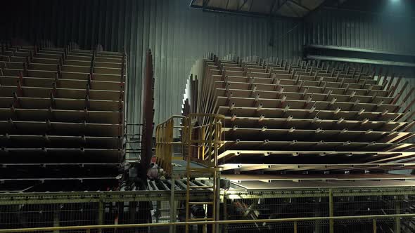 A Huge Machine for Drying of MDF and Chipboard at the Factory