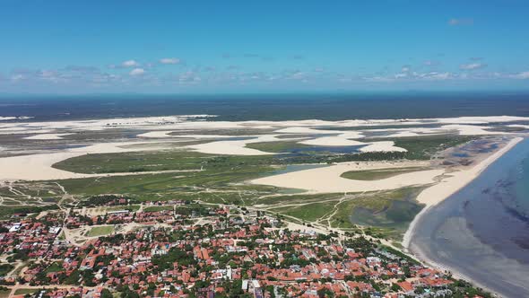 Jericoacoara Brazil. Tropical scenery for vacation travel at northeast Brazil. alt