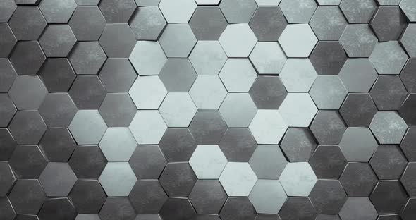 Silver Hexagon Loop