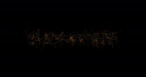 Abstract Lines From Particles Chaotic Movement Ignites an Explosion on a Black Background alt