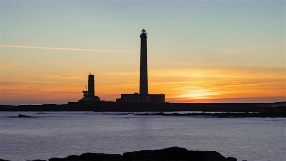 Gatteville-le-Phare, France, Timelapse  - Sunrise over Europes highest lighthouse