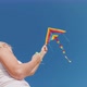 Young Woman Playing with Kite Bottom View - VideoHive Item for Sale