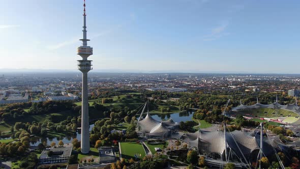 Olympiapark Munich Drone Flight