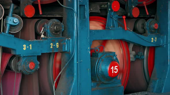 Old Manufactoring Equipment Produce Paper Machine Shafts At Paper Mill alt