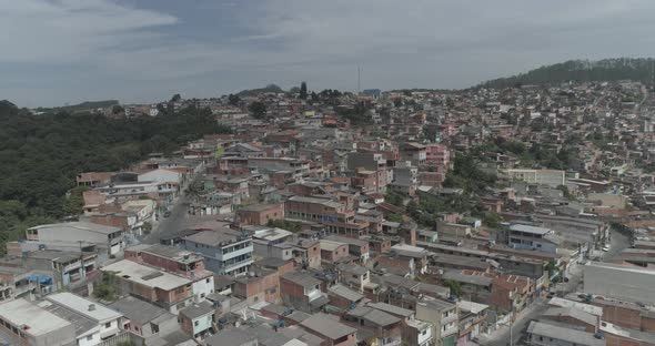 Favela Slum Brazil Aerial Shot