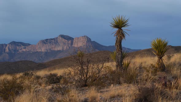 Dry Desert Landscape with Clouds alt
