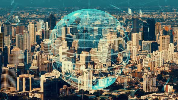 Global connection and the internet network modernization in smart city alt