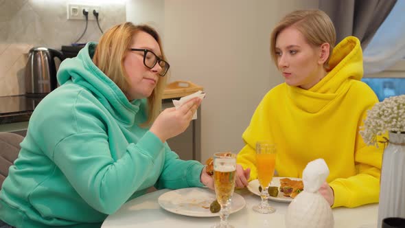 Lgbt Couple Two Beautiful Women Spend Time at Home alt