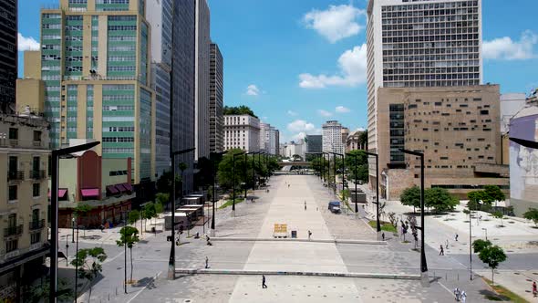 Downtown of Sao Paulo Brazil. Stunning landscape of historic centre of city alt