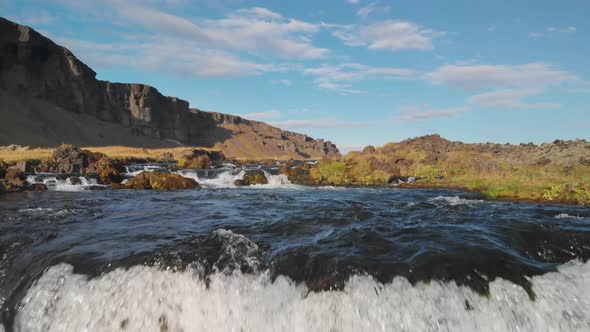 Foss Waterfall in Iceland