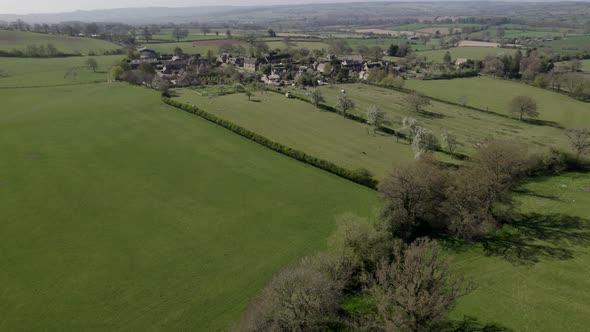 Hidcote Boyce Hamlet - Small Village Spring Time Aerial Landscape Gloucestershire England